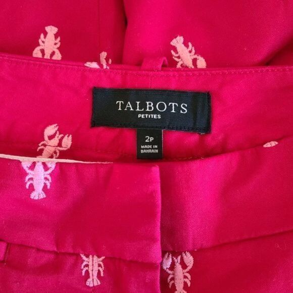 Talbots Signature Embroidered Lobsters Capri Pants - Picture 12 of 12
